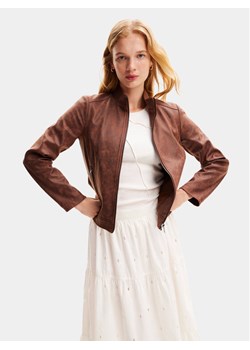 Desigual Kurtka z imitacji skóry Toronto 24SWEW12 Brązowy Regular Fit ze sklepu MODIVO w kategorii Kurtki damskie - zdjęcie 189341589