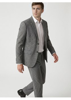 Reserved - Marynarka slim fit z dodatkiem wiskozy - ciemnoszary ze sklepu Reserved w kategorii Marynarki męskie - zdjęcie 189342078