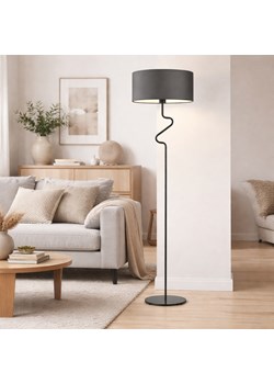Nowoczesna lampa stojąca w stylu skandynawskim MORONI z grafitowym abażurem ze sklepu Lysne w kategorii Lampy podłogowe - zdjęcie 189342617