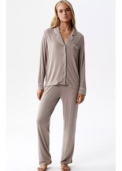 Atlantic piżama damska rozpinana NLP-495-SKALNY, Kolor beżowy, Rozmiar S, ATLANTIC ze sklepu Primodo w kategorii Piżamy damskie - zdjęcie 189342709