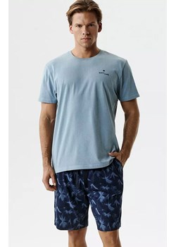 Bawełniana piżama męska dwuczęściowa NMP-399-NIEJ_DEN, Kolor niebieski-wzór, Rozmiar S, ATLANTIC ze sklepu Primodo w kategorii Piżamy męskie - zdjęcie 189342758