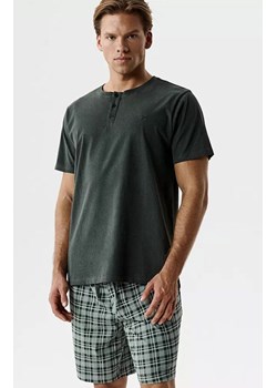 Atlantic bawełniana piżama męska NMP-401-KHA_ZIEJ, Kolor khaki, Rozmiar S, ATLANTIC ze sklepu Primodo w kategorii Piżamy męskie - zdjęcie 189342768