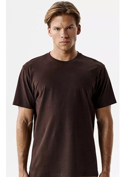 Atlantic bawełniany t-shirt męski NMT-033-BRĄZOWY, Kolor brązowy, Rozmiar L, ATLANTIC ze sklepu Primodo w kategorii T-shirty męskie - zdjęcie 189342775