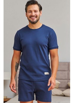 Doctor Nap piżama męska z prążkowanej bawełny PMB.7413.COSMOS, Kolor granatowy, Rozmiar M, Doctor Nap ze sklepu Primodo w kategorii Piżamy męskie - zdjęcie 189342818