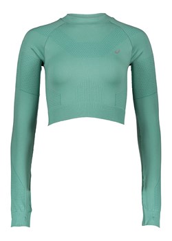asics Koszulka sportowa w kolorze zielonym ze sklepu Limango Polska w kategorii Bluzki damskie - zdjęcie 189343376