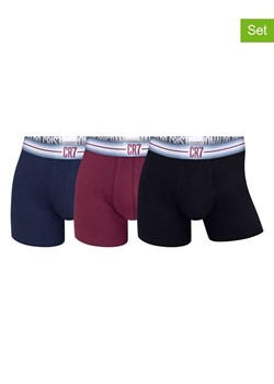 CR7 Bokserki (3 pary) w kolorze granatowym, bordowym i czarnym ze sklepu Limango Polska w kategorii Majtki męskie - zdjęcie 189343466