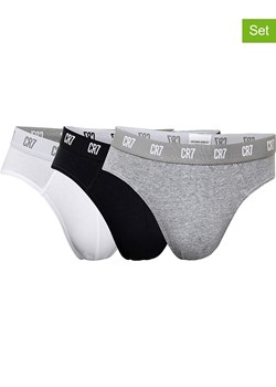 CR7 Slipy (3 pary) w kolorze białym, czarnym i szarym ze sklepu Limango Polska w kategorii Majtki męskie - zdjęcie 189343519