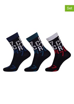 CR7 Skarpety (3 pary) w kolorze czarnym ze sklepu Limango Polska w kategorii Skarpetki dziecięce - zdjęcie 189343706