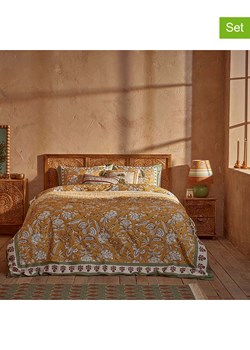 BELLA MAISON 2-częściowy komplet pościeli satynowej w kolorze żółto-zielonym ze sklepu Limango Polska w kategorii Pościele - zdjęcie 189345249