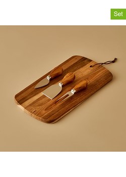 BELLA MAISON 4-częściowy zestaw w kolorze brązowym do sera ze sklepu Limango Polska w kategorii Misy i tace dekoracyjne - zdjęcie 189345885