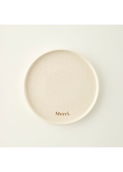 BELLA MAISON Taca "Merci" w kolorze kremowym - Ø 25 cm ze sklepu Limango Polska w kategorii Misy i tace dekoracyjne - zdjęcie 189345907