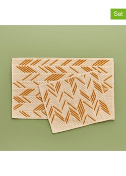 BELLA MAISON Dywaniki łazienkowe (2 szt.) "Corner" w kolorze beżowo-jasnobrązowym ze sklepu Limango Polska w kategorii Akcesoria łazienkowe - zdjęcie 189346028