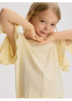 Reserved - Bluzka z falbanką - jasnożółty ze sklepu Reserved w kategorii Bluzki dziewczęce - zdjęcie 189348056