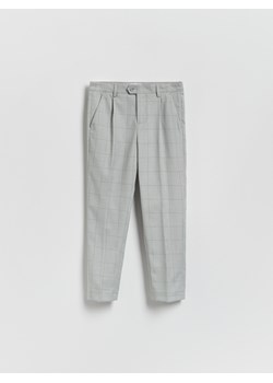 Reserved - Eleganckie spodnie w kratę - jasnoszary ze sklepu Reserved w kategorii Spodnie chłopięce - zdjęcie 189348216