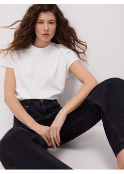 Reserved - T-shirt z raglanowym rękawem - biały ze sklepu Reserved w kategorii Bluzki damskie - zdjęcie 189348258