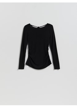 Reserved - Longsleeve z wiskozą - czarny ze sklepu Reserved w kategorii Bluzki damskie - zdjęcie 189348425