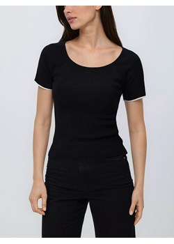 Reserved - Sweter z krótkim rękawem - czarny ze sklepu Reserved w kategorii Swetry damskie - zdjęcie 189348625