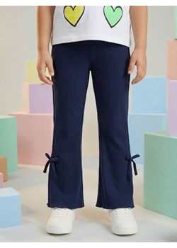 Sinsay - Legginsy flare z ozdobnymi kokardami - granatowy ze sklepu Sinsay w kategorii Spodnie dziewczęce - zdjęcie 189349048