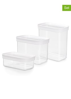 Emsa Pojemniki (3 szt.) "Optima" w kolorze białym ze sklepu Limango Polska w kategorii Pojemniki kuchenne - zdjęcie 189349125