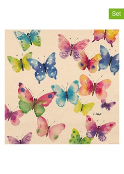 ppd Serwetki (40 szt.) "Butterfly Phantasy" w kolorze beżowym ze wzorem ze sklepu Limango Polska w kategorii Akcesoria kuchenne - zdjęcie 189351948
