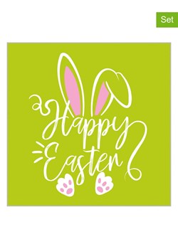 ppd Serwetki (40 szt.) "Happy Easter" w kolorze zielonym ze sklepu Limango Polska w kategorii Akcesoria kuchenne - zdjęcie 189351956