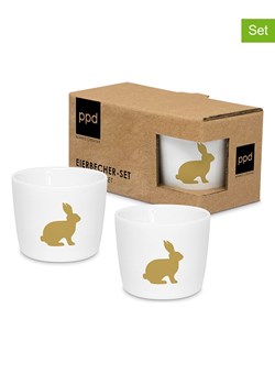 ppd Kieliszki (2 szt.) w kolorze złoto-białym na jajka - 6 x 11,5 x 5 cm ze sklepu Limango Polska w kategorii Naczynia - zdjęcie 189352017