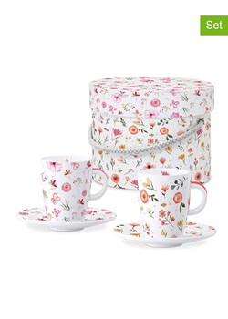 ppd Kubki jumbo (2 szt.) w kolorze biało-brzoskwiniowym z podstawką - 100 ml ze sklepu Limango Polska w kategorii Naczynia - zdjęcie 189352069