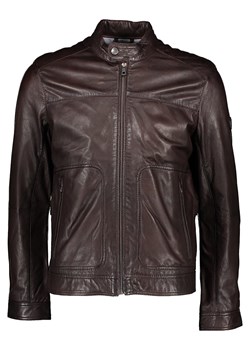 Bugatti Skórzana kurtka w kolorze ciemnobrązowym ze sklepu Limango Polska w kategorii Kurtki męskie - zdjęcie 189352195