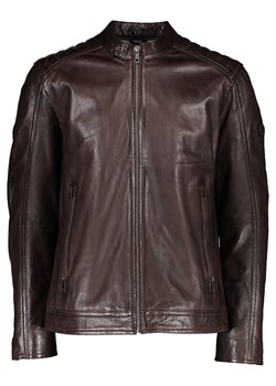 Bugatti Skórzana kurtka w kolorze ciemnobrązowym ze sklepu Limango Polska w kategorii Kurtki męskie - zdjęcie 189352246