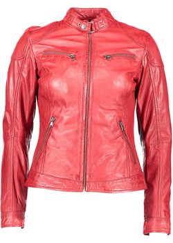 7eleven Skórzana kurtka "Dagmar" w kolorze czerwonym ze sklepu Limango Polska w kategorii Kurtki damskie - zdjęcie 189352369