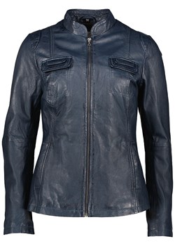 7eleven Skórzana kurtka "Flaviana" w kolorze granatowym ze sklepu Limango Polska w kategorii Kurtki damskie - zdjęcie 189352375