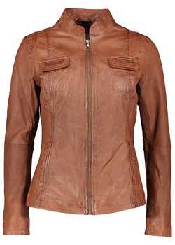 7eleven Skórzana kurtka "Flaviana" w kolorze jasnobrązowym ze sklepu Limango Polska w kategorii Kurtki damskie - zdjęcie 189352377