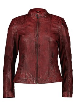 7eleven Skórzana kurtka "Georgina" w kolorze bordowym ze sklepu Limango Polska w kategorii Kurtki damskie - zdjęcie 189352385