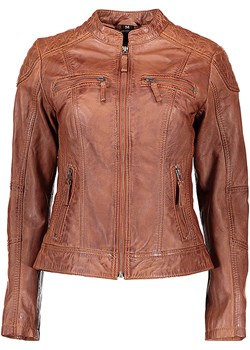 7eleven Skórzana kurtka "Narbon" w kolorze brązowym ze sklepu Limango Polska w kategorii Kurtki damskie - zdjęcie 189352437