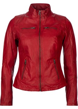 7eleven Skórzana kurtka "Sevana" w kolorze czerwonym ze sklepu Limango Polska w kategorii Kurtki damskie - zdjęcie 189352488