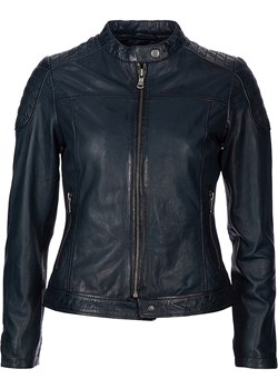7eleven Skórzana kurtka "Stylla" w kolorze granatowym ze sklepu Limango Polska w kategorii Kurtki damskie - zdjęcie 189352516