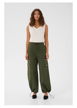 CULTURE Bojówki w kolorze zielonym ze sklepu Limango Polska w kategorii Spodnie damskie - zdjęcie 189356058