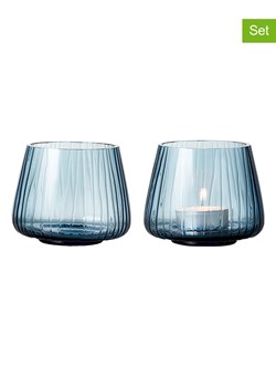 Bitz Świeczniki (2 szt.) "Kusintha" w kolorze błękitnym - wys. 7,5 cm ze sklepu Limango Polska w kategorii Świeczniki - zdjęcie 189357936