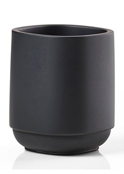Zone Denmark Kubek łazienkowy "Time" w kolorze czarnym - wys. 9,5 x Ø 8 cm ze sklepu Limango Polska w kategorii Dozowniki do mydła - zdjęcie 189357958