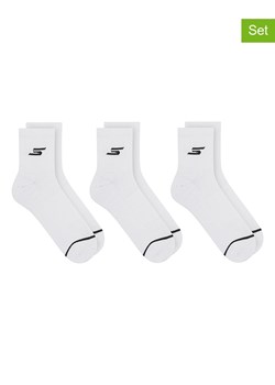 Skechers Skarpety (3 pary) w kolorze białym ze sklepu Limango Polska w kategorii Skarpetki męskie - zdjęcie 189358675
