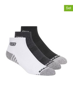 Skechers Skarpety (3 pary) w kolorze antracytowo-czarno-białym ze sklepu Limango Polska w kategorii Skarpetki męskie - zdjęcie 189358688