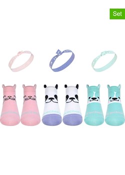 Skechers 6-częściowy zestaw w kolorze jasnoróżowo-biało-turkusowym ze sklepu Limango Polska w kategorii Skarpetki dziecięce - zdjęcie 189358705