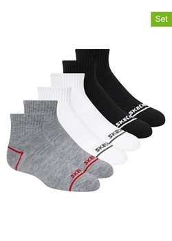Skechers Skarpety (6 par) w kolorze białym, szarym, czarnym ze sklepu Limango Polska w kategorii Skarpetki dziecięce - zdjęcie 189358716
