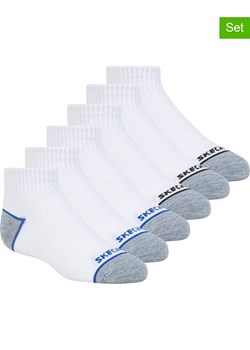 Skechers Skarpety (6 par) w kolorze biało-czarno-niebieskim ze sklepu Limango Polska w kategorii Skarpetki dziecięce - zdjęcie 189358718