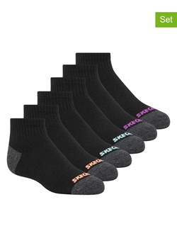 Skechers Skarpety (6 par) w kolorze antracytowo-czarnym ze wzorem ze sklepu Limango Polska w kategorii Skarpetki dziecięce - zdjęcie 189358726
