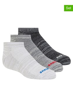 Skechers Skarpety (3 pary) w kolorze szaro-czarnym ze sklepu Limango Polska w kategorii Skarpetki dziecięce - zdjęcie 189358756