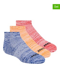 Skechers Skarpety (3 pary) w kolorze czerwonym, niebieskim i żółtym ze sklepu Limango Polska w kategorii Skarpetki dziecięce - zdjęcie 189358758