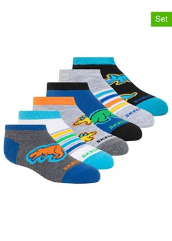 Skechers Skarpety (6 par) w kolorze turkusowo-błękitno-niebieskim ze sklepu Limango Polska w kategorii Skarpetki dziecięce - zdjęcie 189358768