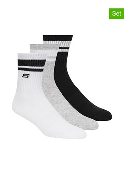 Skechers Skarpety (3 pary) w kolorze biało-czarno-szarym ze sklepu Limango Polska w kategorii Skarpetki męskie - zdjęcie 189358808