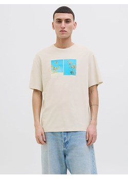 Jack &amp; Jones Koszulka "Porto" w kolorze kremowym ze sklepu Limango Polska w kategorii T-shirty męskie - zdjęcie 189359789